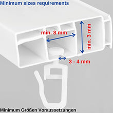 120 Cursori per Tende, 8 x Staffe Intermedie, Accessori Tende, Cursore a Testa Tonda da 7mm per Binari Con Larghezza di Scorrimento da 3-4mm e Camera di Scorrimento da 8x3mm, Sufficienti per 4 Tende