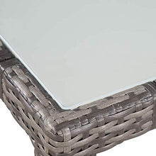 Festnight- Mobili da Giardino in Rattan, Set da Pranzo da Giardino 13 pz in Polyrattan e Vetro Grigio