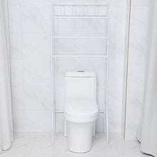 Portaoggetti per toilette Mensola per bagno Sopra la Toilette Scaffalatura a 3 Piani Scaffale per WC Portasciugamani Supporto salvaspazio Mensola del Bagno Organizer 61 x 37 x 151 cm (bianco)
