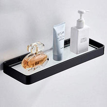 Scaffali del bagno Mensola in vetro rettangolo nordico Spazio antiruggine Bagno in alluminio rettangolare Doccia Caddy Cestino Organizzatore Portaoggetti a parete Supporto Scaffale quadrato galleggian