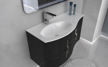 Bagno Italia Mobile Bagno 104 cm arredo sospeso Bianco Nero Rosso Grigio Moderno Reversibile Mobili I