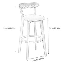 Seggiola da bar Sedie da cucina, sgabelli da colazione, sgabelli da bancone | Seggioloni con seduta imbottita in tessuto Sgabelli da bar, Sgabelli alti dal design ergonomico,Sedia da pranzo in legno
