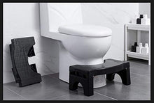 Yuanu Sgabello WC Antiscivolo Collapsable Passo Occupazione Aiuto al Bagno Portatile Bagno Poggiapiedi per Migliorare Il Movimento Intestinale Allevia Costipazione E Gonfiore Nero