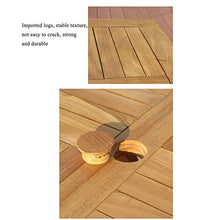 Set tavolo e sedia in teak pieghevole per esterni, tavolino e sedia per porta patio, set 3 pezzi di mobili per il tempo libero per terrazza balcone, per giardino / prato / piscina sul retro