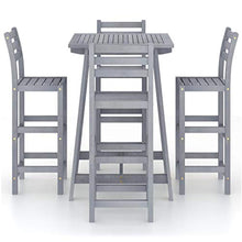 vidaXL Set da Bar da Giardino 5 pz Grigio in Legno Massello di Acacia