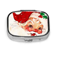 Scatola quadrata per pillole medicinali Vintage Santa Fashion Pill Organizer Viaggi pillole Dispenser per vitamine integratori