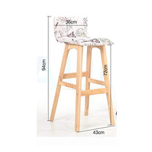 JT- Bar Sedia Bar Sgabello Bar Sgabello Semplice casa in Legno massello seggiolone Durevole e Stabile (Color : C)