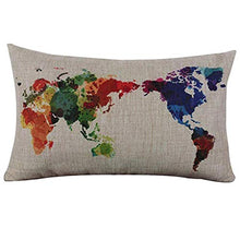 Laileya Divano tiro Copertura Federa colorato Mappa del Modello Quadrato Cuscini Decor Federa Rettangolare Pillowslip