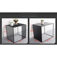 TONG HXF- Piccolo tavolino da Salotto Semplice in Metallo da Salotto in Stile Creativo Angolo Piccolo Tavolo Quadrato Durevole