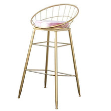 LWW Sgabelli, Ferro colazione pranzo Sgabello per la cucina Bancone casa Sedia per uso professionale Sgabello con schienale alto,46x46x65cm