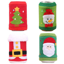 Cabilock 4 Pezzi di Birra di Natale Lattina di Raffreddamento Maniche Morbide Isolate Riutilizzabili Drink Coolies Decorazioni per Feste di Natale Forniture con Motivo Pupazzo di Neve