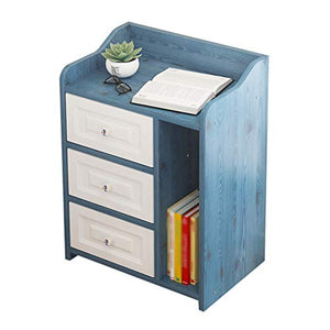 Comodini Decorazione Multifunzione Household Addensare Assemblea Soggiorno Camera Bagno Locker Tre pompaggio Corridoio Studio 45X30X60cm MUMUJIN (Color : Blue)