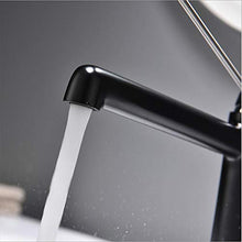 Faucet-4456 Rubinetto per Lavabo, Piano di Verniciatura con Maniglia E Rubinetto Monoforo,Black,B