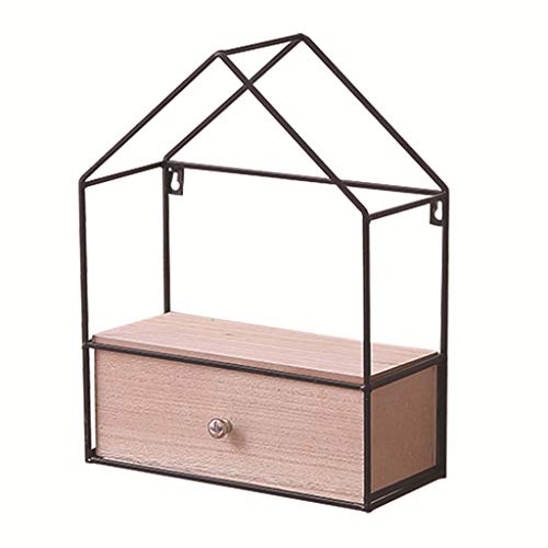 Floating Shelves Mobile Portaoggetti a Muro Galleggiante, Espositore in Legno con Struttura in Ferro, Ripiani Portaoggetti Armadietto a Muro, per Camera da Letto Bagno Soggiorno Cucina Ufficio