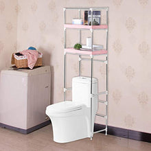 GOTOTOP Mensola portaoggetti per WC, a 3 ripiani, per lavabiancheria e porta WC, multifunzione, 53 x 28 x 166 cm