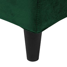 Beliani Fodera per Letto in Tessuto Verde Scuro Poliestere Lavabile 180 x 200 cm FITOU