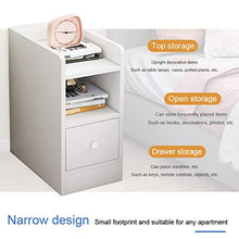 Mobiletto in Legno di 2 Cassetti Bianco Comodino per Camera da Letto Cassettiera da Pavimento Armadio per Soggiorno Completamente Assemblato