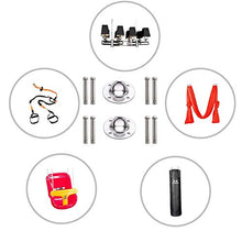 LIULIUKEJI Ganci da soffitto per poltrona pensile, 2 pezzi, ganci pesanti per poltrona sospesa, amaca, altalena da boxe, sacco da boxe, sacco da yoga, tenda da sole, altalena a nido d'ape