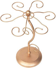 Supporto per bicchiere da vino da appoggio in metallo argentato da appoggio in metallo argentato elegante artistico a 6 ganci Stand per calici Sistema di essiccazione ad aria Albero Display-Tono rame