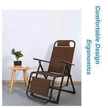 JFFFFWI Sedia Pieghevole Zero Gravity Sedia da Giardino reclinabile in Rattan, Sedia reclinabile con Blocco Zero Gravity Soggiorno Giardino Prato, Sedia da Giardino Pieghevole Sedia a Sdraio per EST