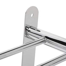Ausla - Portasciugamani da bagno in acciaio inox, a 3 livelli, con porta asciugamani, porta asciugamani e aste da bagno, 55 x 45 x 21 cm