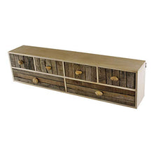 HoitoDeals - Cassettiera a 6 cassetti effetto legno con manici in ciottoli, autoportante o a parete