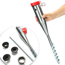 com-four® Porta ombrellone in Acciaio - Presa da Terra per Il Giardino - Supporto per ombrelloni - Porta ombrellone con Asta avvitabile - Picchetto da Terra con Diametro di 25-60 mm (Color Argento)