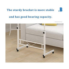 SXGKY Tavolo da Letto D'ospedale End Table,Portatile Tavolo Laptop con Ruote,Tavolino, Scrivania,Altezza Regolabile Scrivania Portatile FF (Color : 80 * 40 Maple Color)