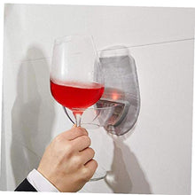 Supporto di Vetro di Vino Verticale Parete di Plastica Montato Coppe Rack Bagno Cucina Gadget (Colore Casuale)