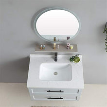 Set di Mobiletti Specchio e Lavabo Mobile da Bagno Semplice Bagno Bagno Mobile Armadio Combinazione Balcone in Ceramica lavabo (Color : Gray, Size : 53x80x53cm)