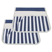 Eddwiin 2PCS Sgabello da Giardino per Sgabello da Giardino Borsa da Appendere Custodia in Tessuto Oxford Durevole(Strisce Blu e Bianche)