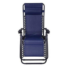 HJYUIK 2 PZ Sedia da Giardino reclinabile con portabicchieri Patio Zero Gravity Sedie a Sdraio Pieghevole Rilasser Sedie reclinabili (Blu) (Consegna di Una Settimana)
