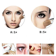 FHQCU Specchio per Il Trucco Specchio a Parete Specchio di Bellezza a LED Ingrandimento 5X + Normale Touch Screen da 8 Pollici Specchio da Trucco Rotondo a Parete Specchio da Trucco Girevole a 360 °