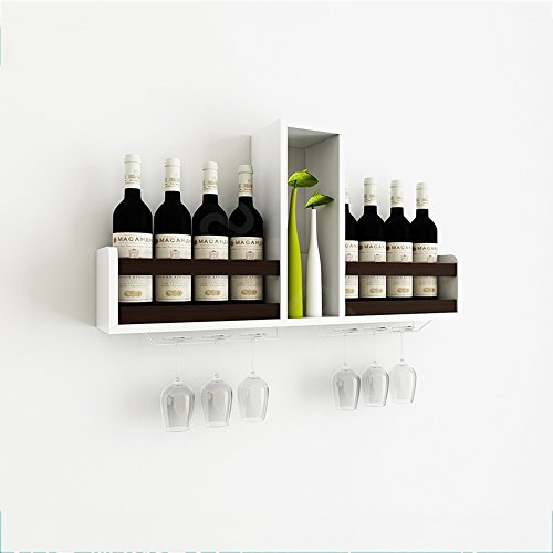Porta bottiglie da vino Feifei Wine Rack Materiale di Bordo Artificiale Moderno Creativo a Parete Ristorante Espositore Calici Rack Selezione Multi-Colore (Colore : Nero)