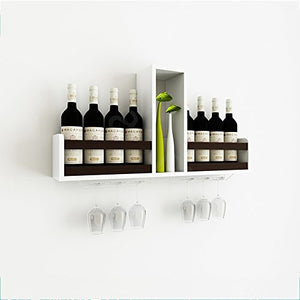Porta bottiglie da vino Feifei Wine Rack Materiale di Bordo Artificiale Moderno Creativo a Parete Ristorante Espositore Calici Rack Selezione Multi-Colore (Colore : Nero)