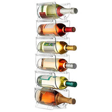 Portabottiglie impilabile in plastica, 2 pezzi, impilabile, per bottiglie di vino e altre bevande, moderno scaffale per vino in plastica, risparmia spazio