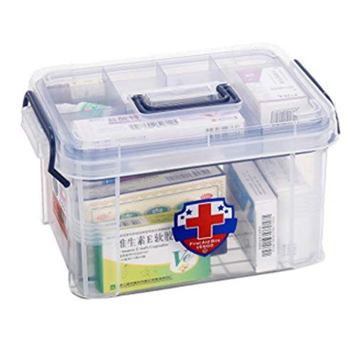 XXFFD Scatola di plastica Medica della Scatola di plastica della Medicina del Contenitore-PP di Materia Medica Scatola di plastica Trasparente della Pillola di Viaggio Portatile