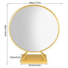 Snufeve6 Specchio per Il Trucco, Linee semplici ed Eleganti, morbide e Belle con Una Base, Specchio Rotondo con Superficie Grande e Resistente, per corridoio di casa, Bagno, Soggiorno