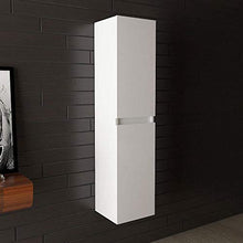 Bad1a - Armadietto da parete per bagno, con finitura lucida, modello Lugano H-150, colore: Bianco lucido