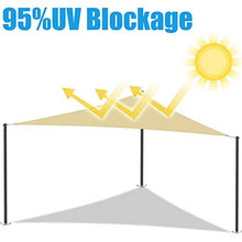 YTQ ombreggiante Vela Resistente all'Acqua Giardino Esterno Patio Cortile Protezione Solare Tenda da Sole Tettoia 95% Blocco UV Rettangolo con Corda Bianca 9.23(Size:2.5 * 2.5m)