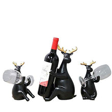 Semplicità Alla Moda (Ristorante Nero Portabottiglie Decorazioni per Raffreddamento Del Vino Ornamenti Decorati in Stile Scandinavo Decorazioni per la Casa Creative Cervi 39,5 * 9 * 28 cm Bello Ed El