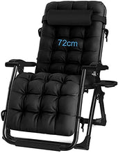 JFFFFWI Zero Gravity Sedia Pieghevole Lettino da Sole Extra Largo Sedia Reclinabile Rilassante con Portabicchieri, Sedie da Giardino Pieghevoli da Esterno con Cuscino Imbottito e Poggiapiedi, Poltro