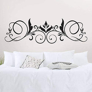 T-MK346 - Adesivi per testiera del letto, 57 x 190 cm, colore: Nero