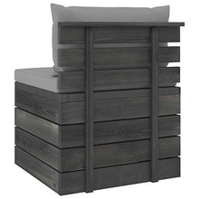 FAMIROSA Set Divani da Giardino su Pallet 3 pz con Cuscini Massello Pino-1756
