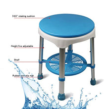 CLJ-LJ Doccia Bagno banco sedie for Anziani, Handicap idromassaggio Sedili Doccia for Adulti con mensola, Sgabello Superficie 360 ° Sgabello Girevole Vasca da Bagno, Stanza da Bagno