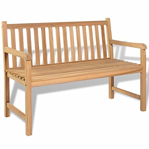 Tuduo - Panchina da giardino in teak, 160, 120 x 62,5 x 90 cm