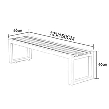 Panchina da giardino per esterni, sedia per il tempo libero del parco, panchine per patio in legno resistenti alle intemperie, panchine decorative per terrazze con prato per 2-3 persone