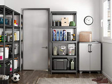Keter Tidy Armadio Alto, Grigio Scuro/Grigio Chiaro, 68 x 39 x 182 cm