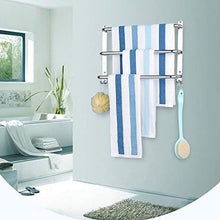 HONPHIER® Portasciugamani Muro Portasciugamani da Parete Porta Salviette da Bagno Acciaio Inox Portasciugamani Impermeabile Portasciugamano per Cucina (63CM, Cromo)
