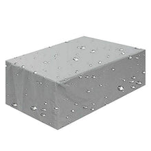 REW - Copertura per mobili da giardino, copertura per tavolo da giardino, antivento e anti-UV, colore: argento